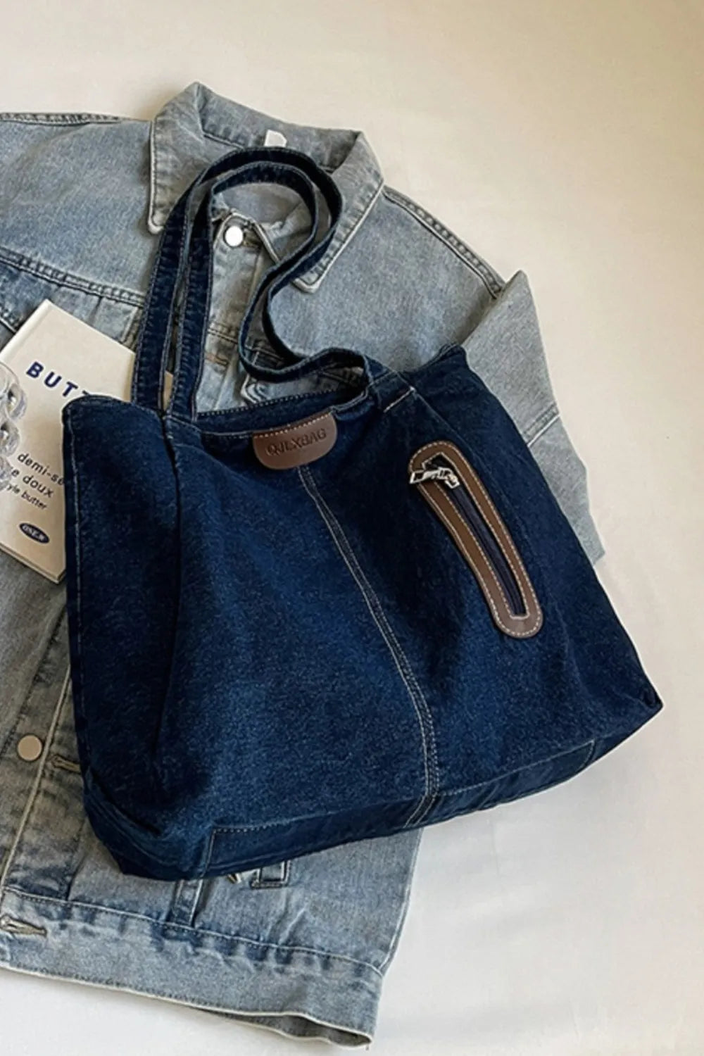 Medium Denim Tote Bag - V.I.P Digital Presence
