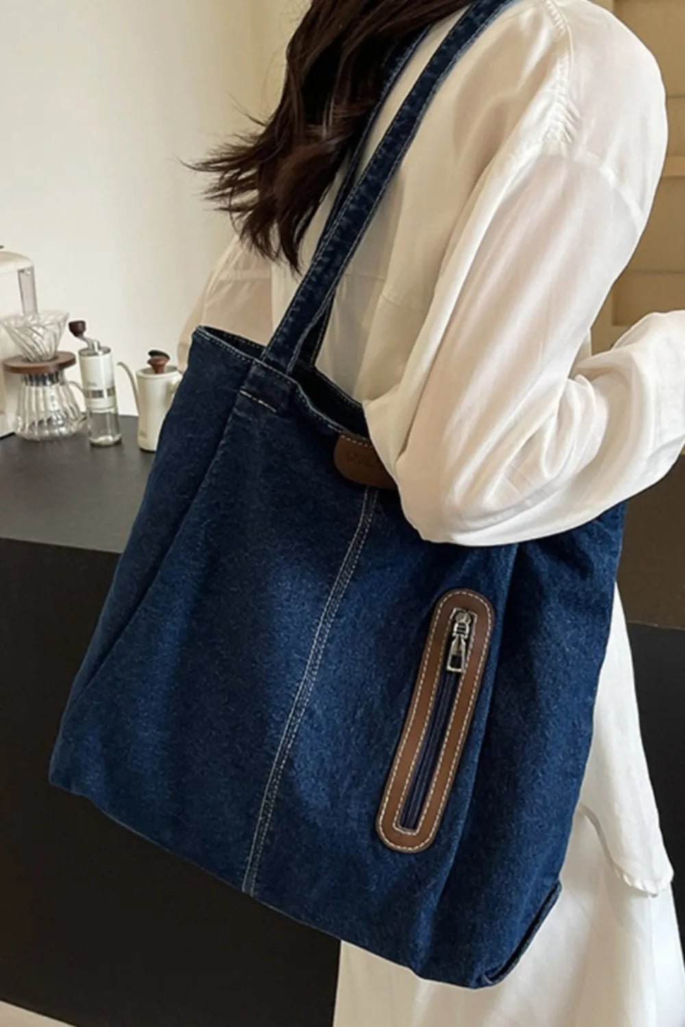 Medium Denim Tote Bag - V.I.P Digital Presence