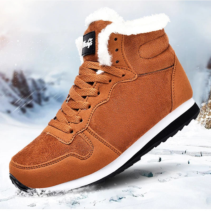 Men Boots Waterproof Winter Boots Men Lightweight Hight Top Plus 48 No Slip Warm Snow Boots Plush Women Footwear Leather Shoes - V.I.P Digital Presence