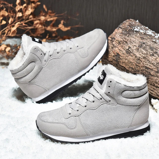 Men Boots Waterproof Winter Boots Men Lightweight Hight Top Plus 48 No Slip Warm Snow Boots Plush Women Footwear Leather Shoes - V.I.P Digital Presence