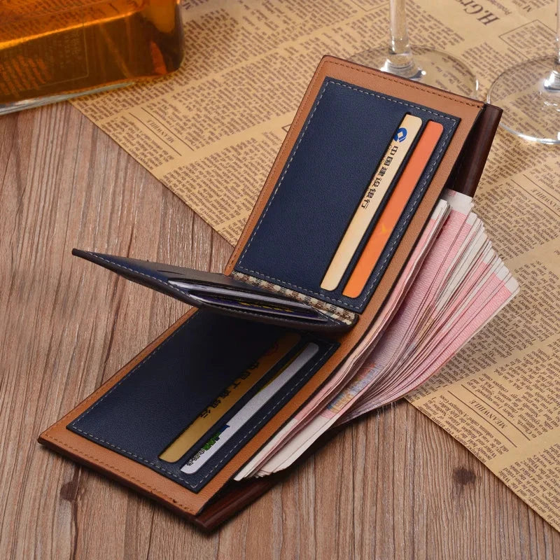 Men Leather Brand Luxury Wallet Short Slim Male Purses Money Clip Credit Card Dollar Price Portomonee Carteria - V.I.P Digital Presence