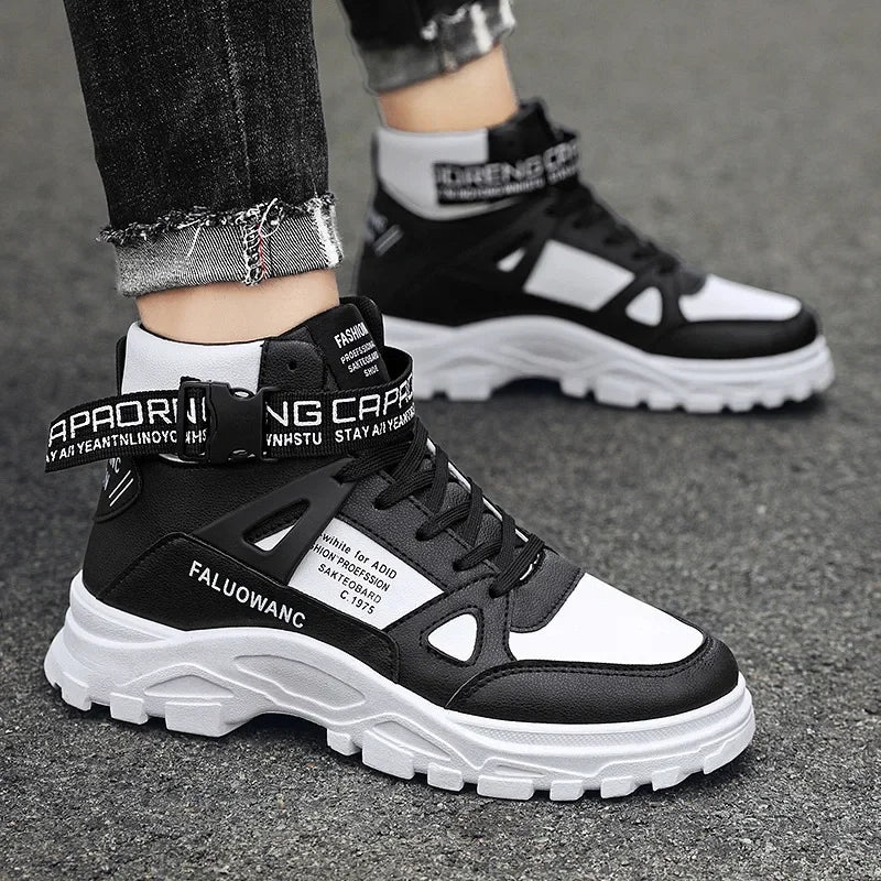 Men's Boots New Casual Fashion Men's Ankle Boots Retro Sports Platform Sole Heightening Ankle Men Boots Lace-up Shoes for Men - V.I.P Digital Presence