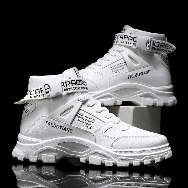 Men's Boots New Casual Fashion Men's Ankle Boots Retro Sports Platform Sole Heightening Ankle Men Boots Lace-up Shoes for Men - V.I.P Digital Presence