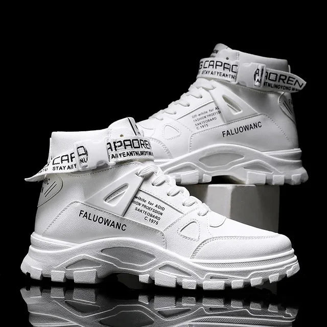 Men's Boots New Casual Fashion Men's Ankle Boots Retro Sports Platform Sole Heightening Ankle Men Boots Lace-up Shoes for Men - V.I.P Digital Presence