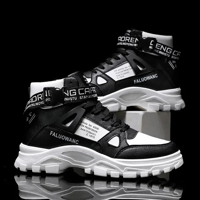 Men's Boots New Casual Fashion Men's Ankle Boots Retro Sports Platform Sole Heightening Ankle Men Boots Lace-up Shoes for Men - V.I.P Digital Presence
