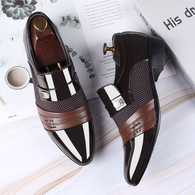 Men's shoes, leather shoes, men's casual shoes, business formal shoes, plus size versatile wedding shoes - V.I.P Digital Presence