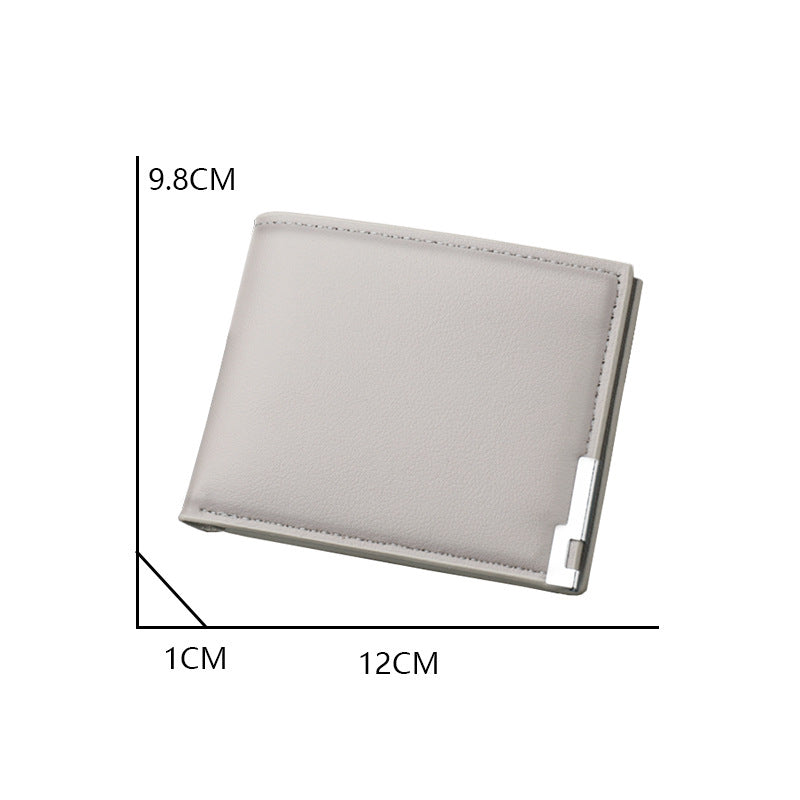 Men's Short Wallet Simple Ultra Thin Gray Can Hold Driver License Wallet Multi-Card Wallet Student Wallet - V.I.P Digital Presence