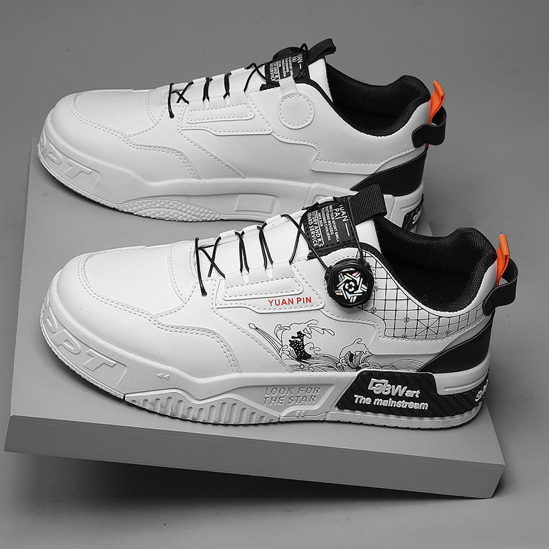 Men's spring summer fashion low-top Chinese style rotating button sports casual sneakers - V.I.P Digital Presence