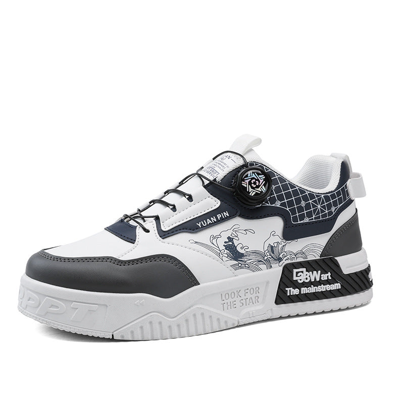 Men's spring summer fashion low-top Chinese style rotating button sports casual sneakers - V.I.P Digital Presence