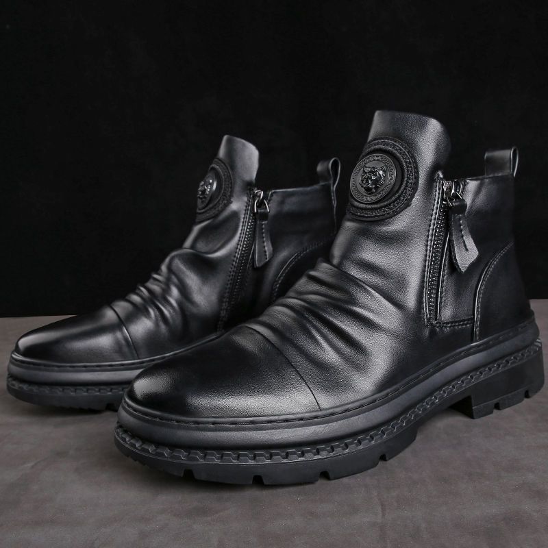 Men's versatile zipper shoes Korean version Martin boots men's casual shoes - V.I.P Digital Presence