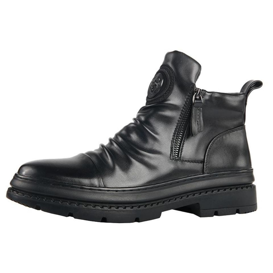 Men's versatile zipper shoes Korean version Martin boots men's casual shoes - V.I.P Digital Presence
