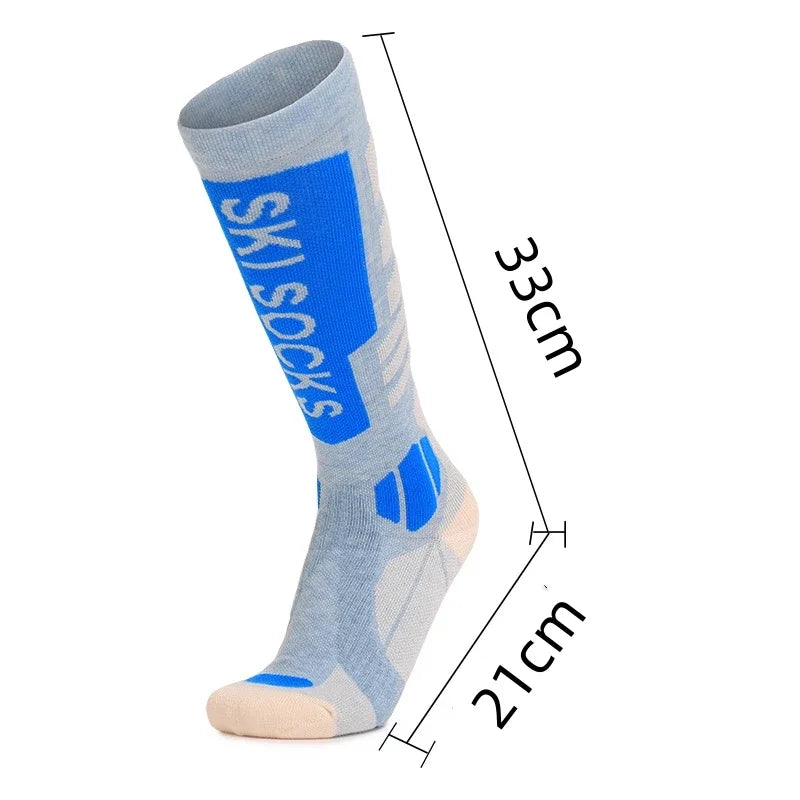Merino wool skiing socks women's high tube hiking socks anti slip and warm outdoor sports socks - V.I.P Digital Presence