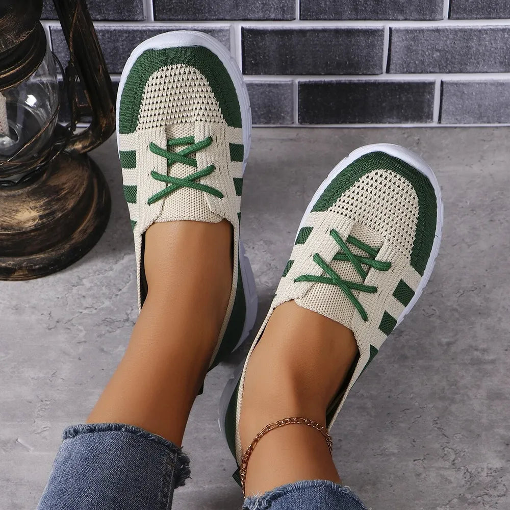 Mesh Contrast Flat Slip-Ons - V.I.P Digital Presence
