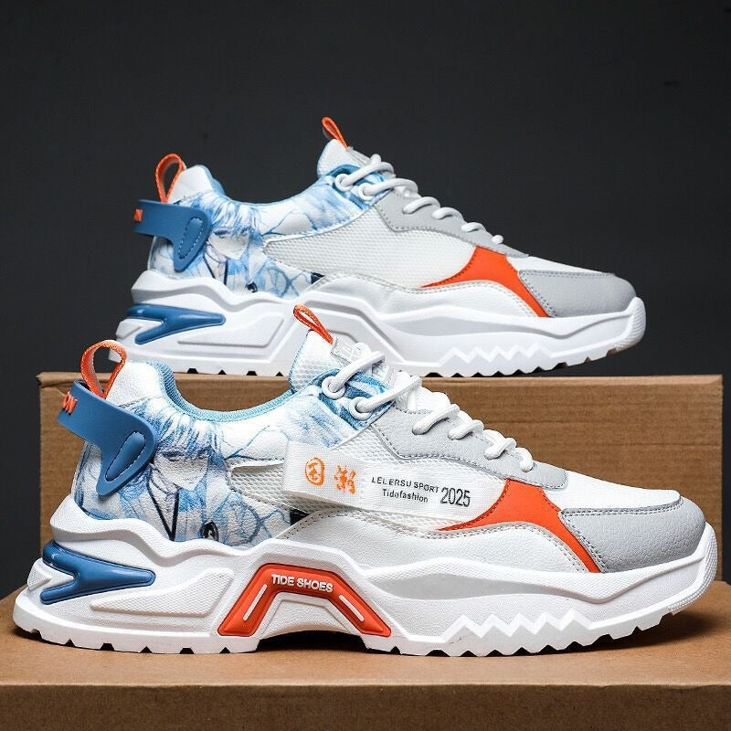 Mesh height increasing dad shoes, spring new styles for teenagers, internet celebrities, trendy men's shoes, running breathable - V.I.P Digital Presence