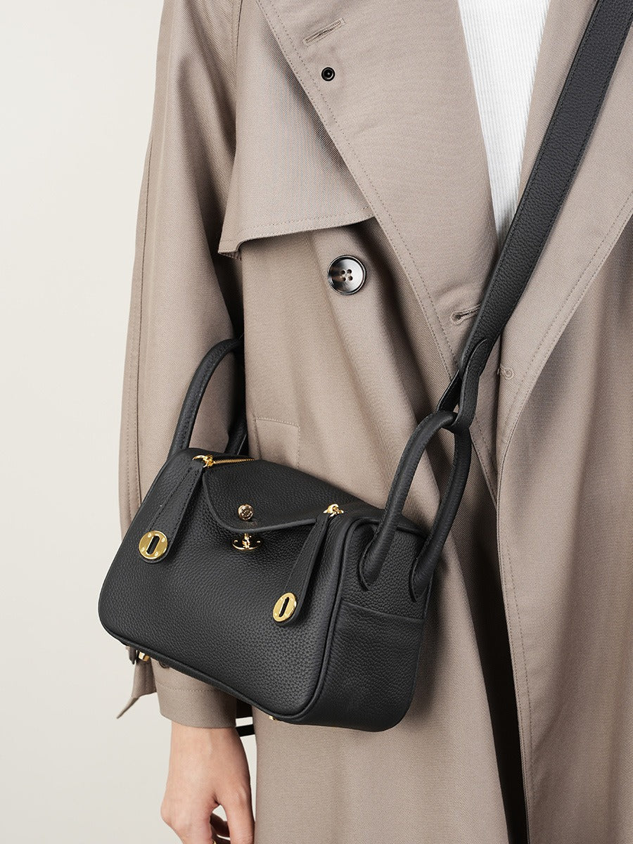 Mini genuine leather shoulder crossbody bag pillow bag versatile lindy small bag doctor bag trendy - V.I.P Digital Presence