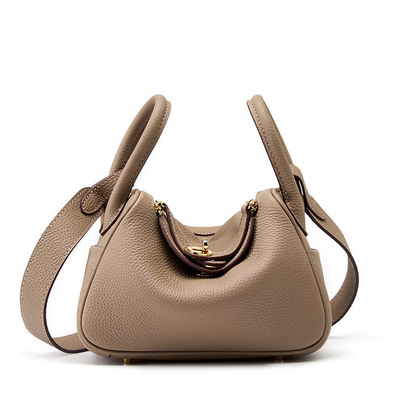 Mini genuine leather shoulder crossbody bag pillow bag versatile lindy small bag doctor bag trendy - V.I.P Digital Presence