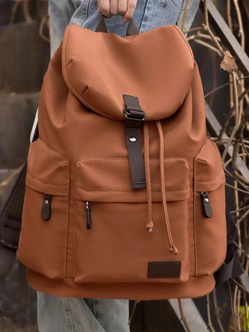 Multi Pockets Adjustable Strap Canvas Backpack Bag - V.I.P Digital Presence