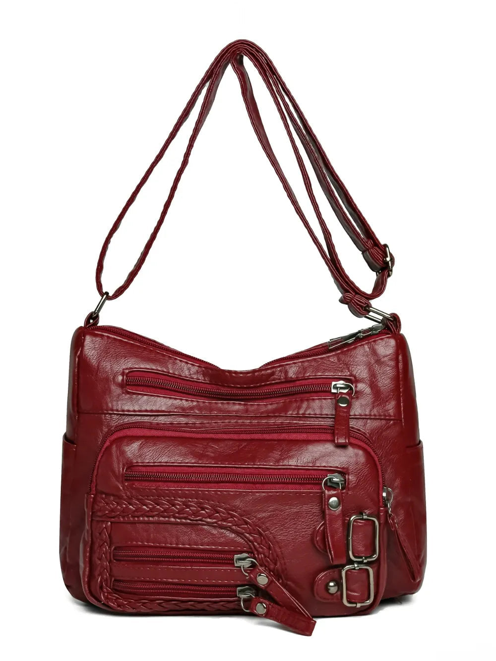 Multi Pockets PU Leather Shoulder Bag - V.I.P Digital Presence
