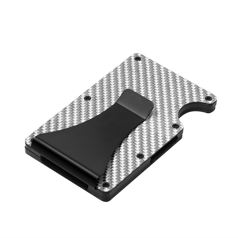 Multifunctional Carbon Fiber Card Holder Metal Card Box Anti-Degaussing Anti-Theft Swipe Credit Card Box Stripe Pattern - V.I.P Digital Presence