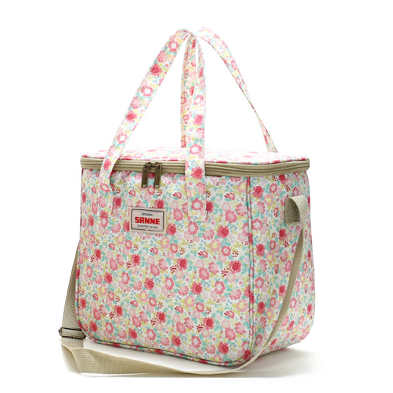 New Broken Flower Insulation Bag Large Capacity Student Lunch Box Bag Portable Aluminum Foil Ice Bag Outdoor Picnic Bag - V.I.P Digital Presence