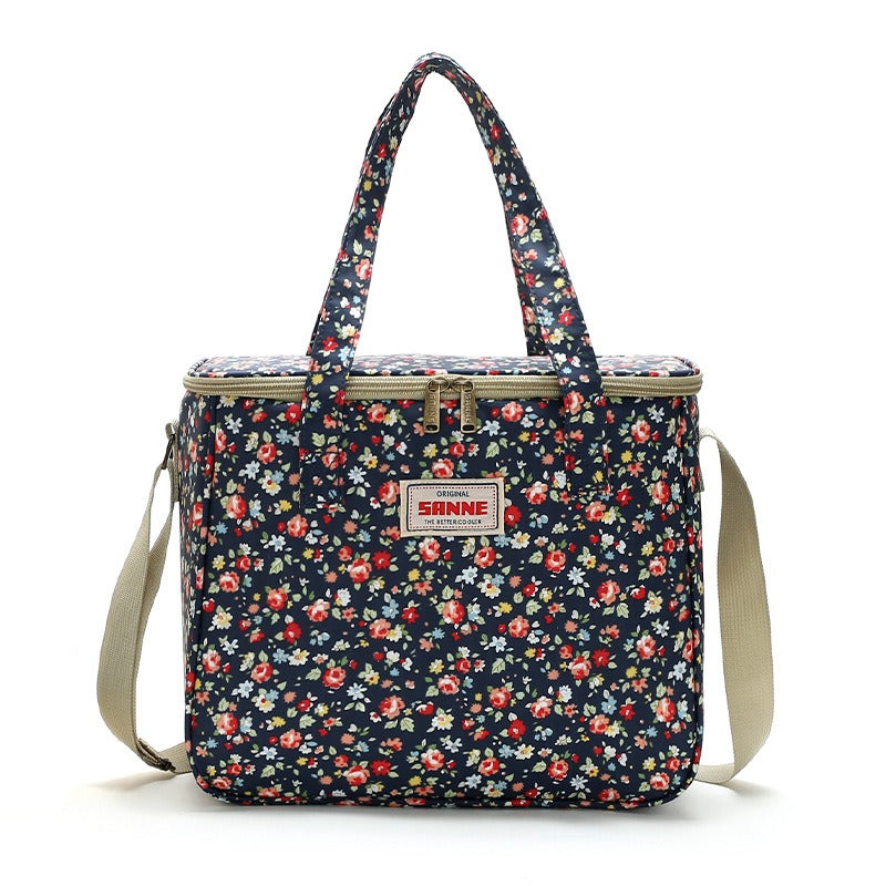 New Broken Flower Insulation Bag Large Capacity Student Lunch Box Bag Portable Aluminum Foil Ice Bag Outdoor Picnic Bag - V.I.P Digital Presence