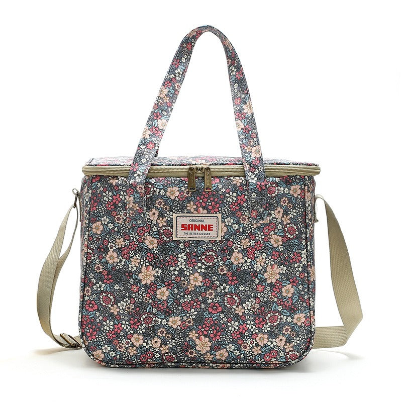 New Broken Flower Insulation Bag Large Capacity Student Lunch Box Bag Portable Aluminum Foil Ice Bag Outdoor Picnic Bag - V.I.P Digital Presence