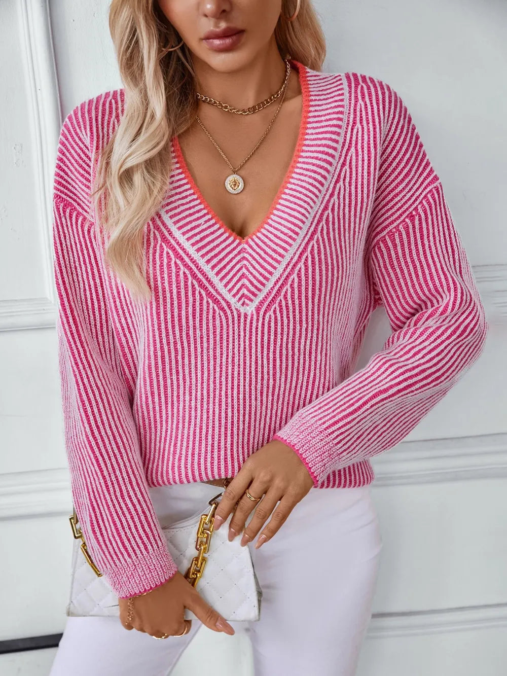 New casual pullover loose knit sweater - V.I.P Digital Presence
