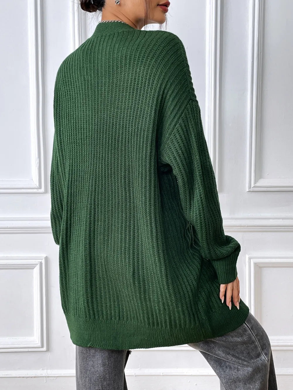 New dual pocket minimalist casual sweater cardigan - V.I.P Digital Presence