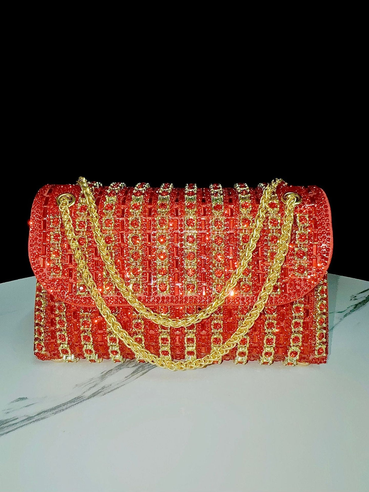 New Evening Dress, socialite, rhinestone handbag, diamond studded chain cheongsam bag, crossbody, banquet bag, women's handbag - V.I.P Digital Presence