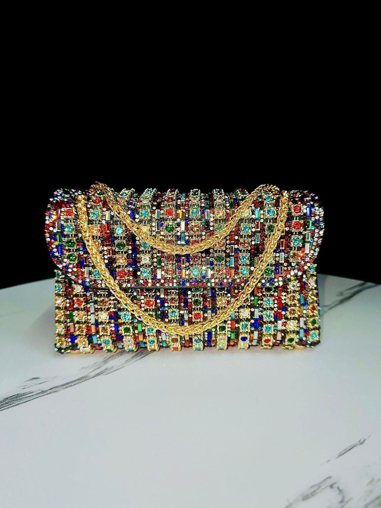 New Evening Dress, socialite, rhinestone handbag, diamond studded chain cheongsam bag, crossbody, banquet bag, women's handbag - V.I.P Digital Presence