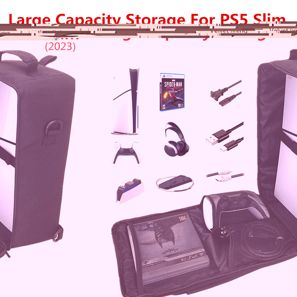 New PS5 SLIM Host Storage Bag Suitable for Digital Version Optical Drive Version Bag PS5 SLIM Backpack - V.I.P Digital Presence
