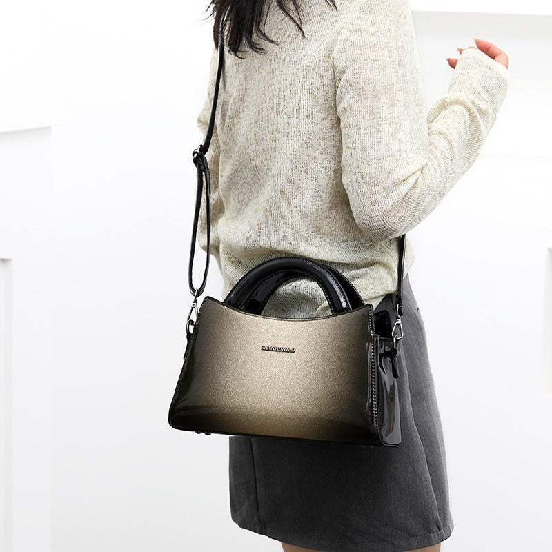 New PU soft leather texture messenger bag fashion simple solid color shoulder bag casual light handbag - V.I.P Digital Presence