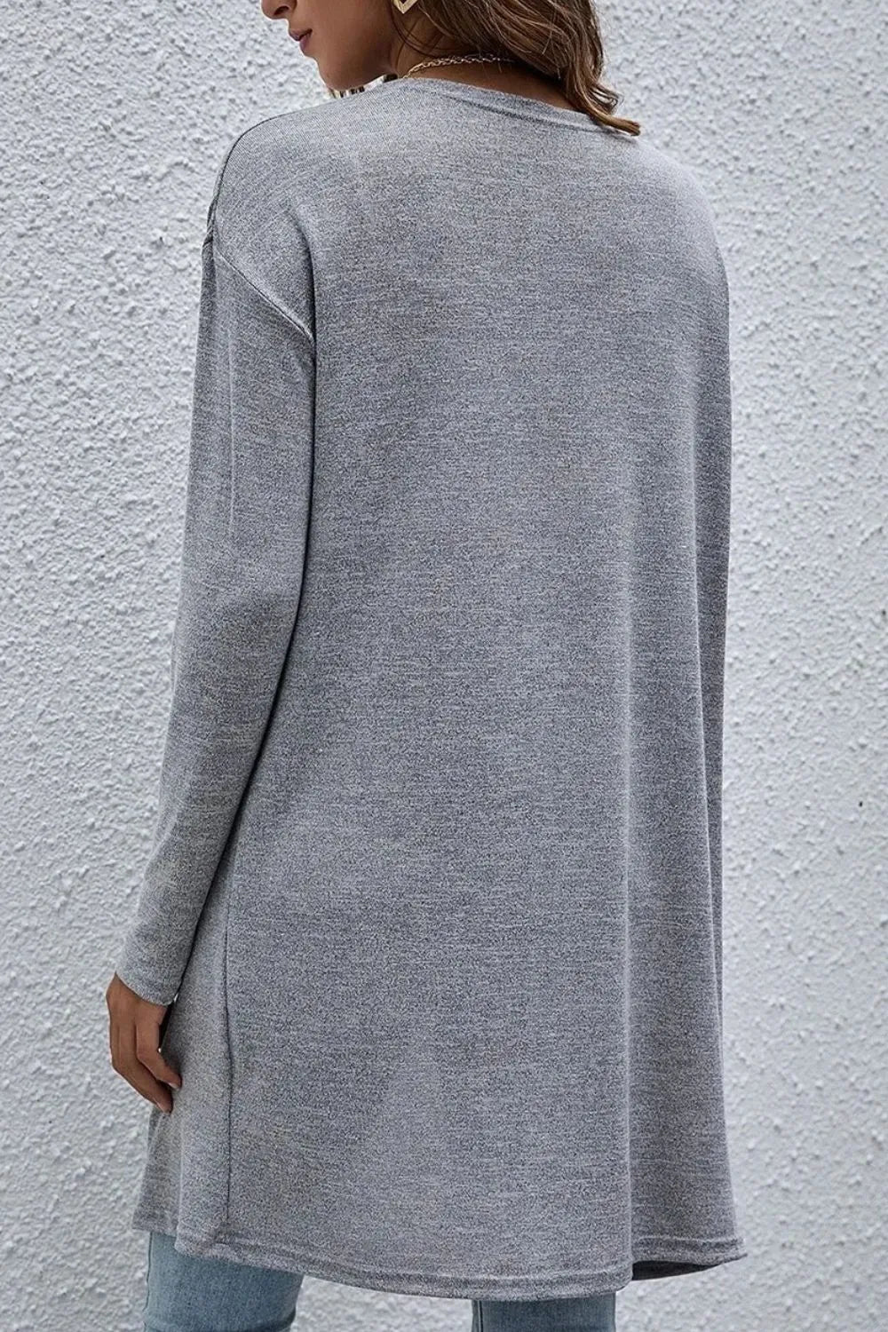 Open Front Long Sleeve Cover Up - V.I.P Digital Presence