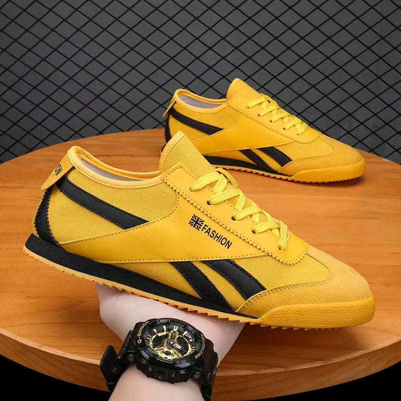 Original Yellow Canvas Shoes For Men Trend ow-cut Breathable Casual Running Sneakers Man Fashion Lightweight Men's Sports Shoes - V.I.P Digital Presence