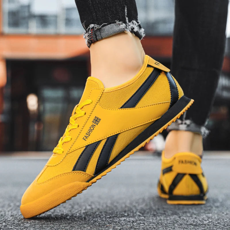 Original Yellow Canvas Shoes For Men Trend ow-cut Breathable Casual Running Sneakers Man Fashion Lightweight Men's Sports Shoes - V.I.P Digital Presence