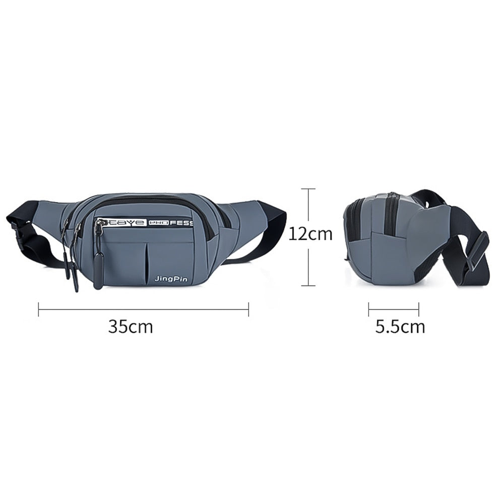 Outdoor Waist Bag Waterproof Waist Bum Bag Running Jogging Belt Pouch Zip Fanny Pack Mobile Phone Bag Oxford Cloth Chest Bag - V.I.P Digital Presence