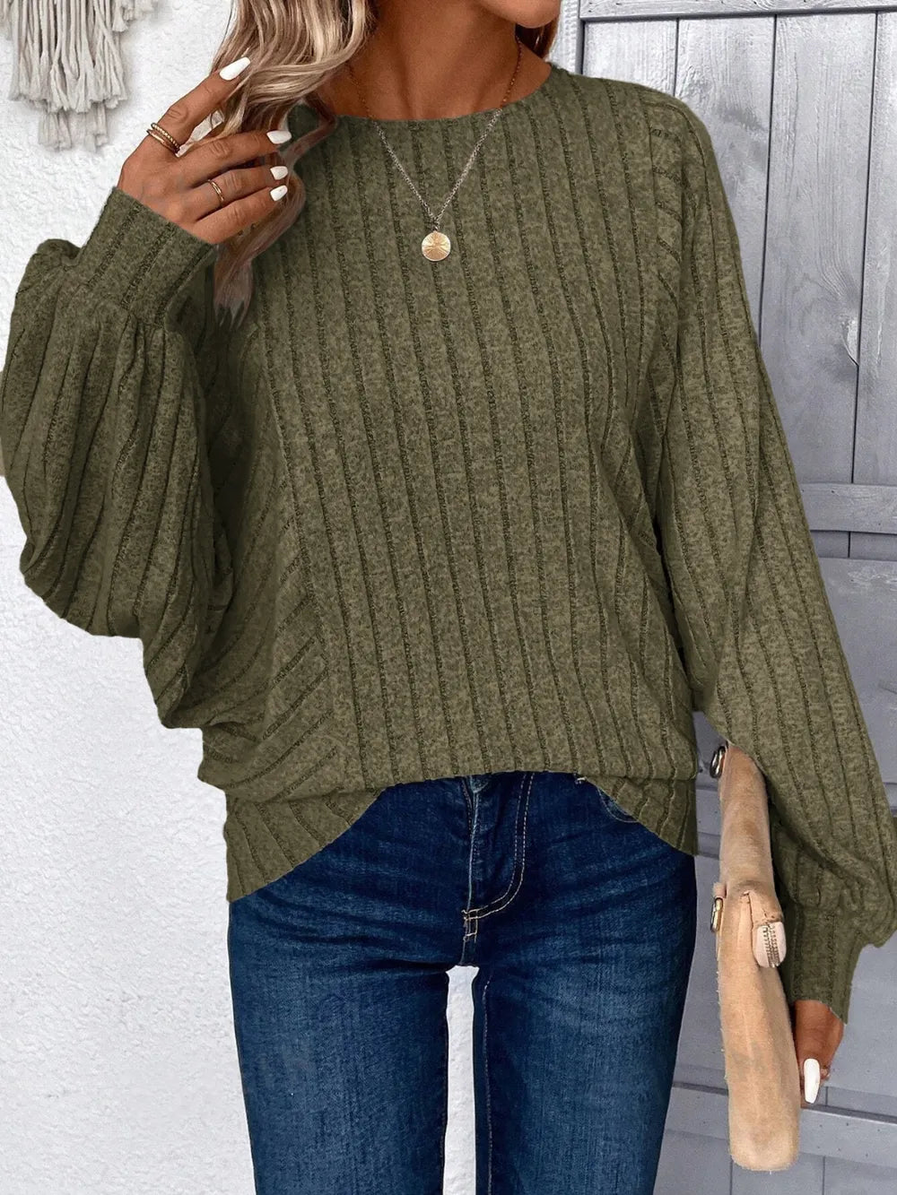 Plus Size Round Neck Batwing Sleeve T-Shirt - V.I.P Digital Presence