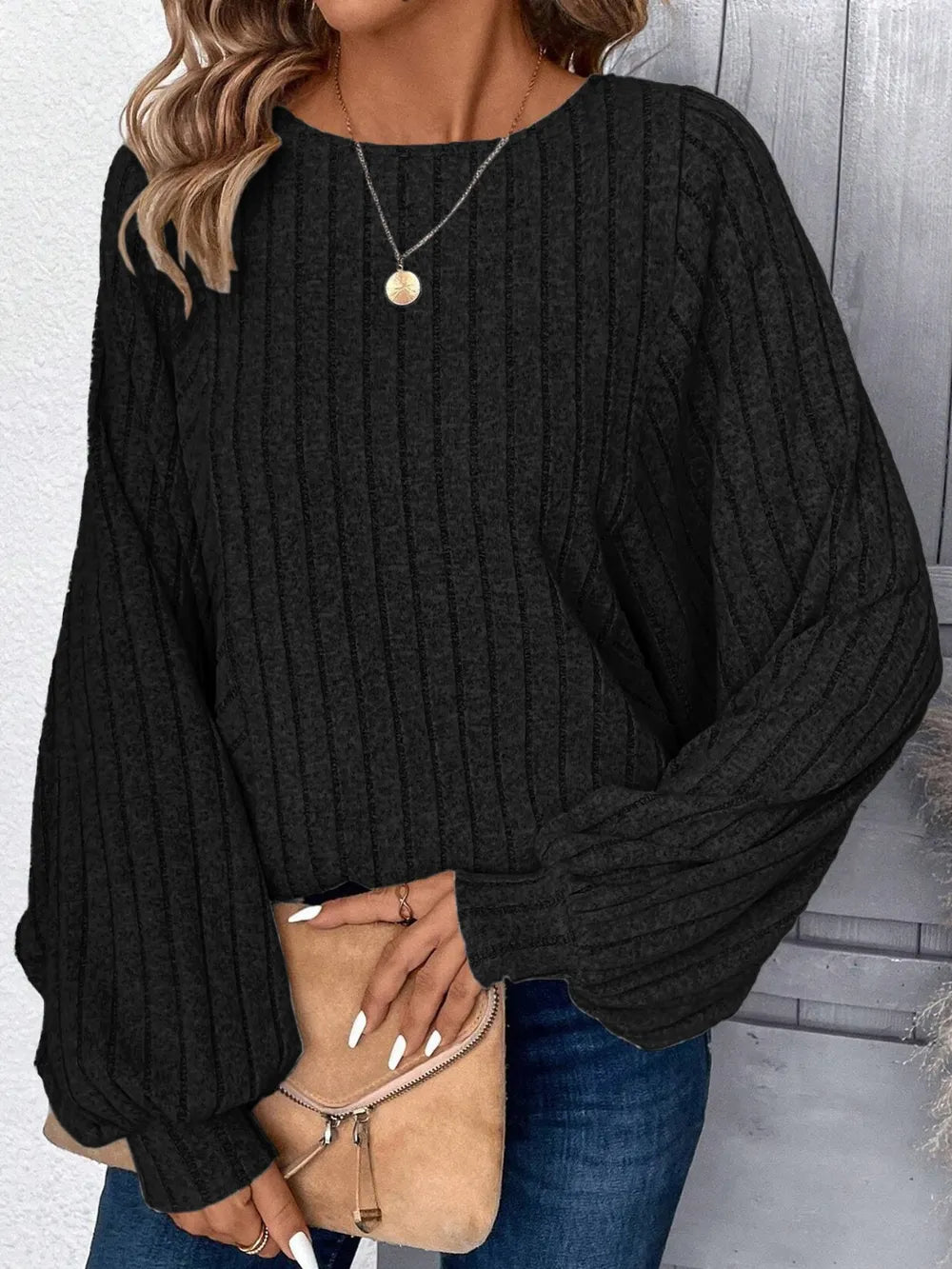 Plus Size Round Neck Batwing Sleeve T-Shirt - V.I.P Digital Presence