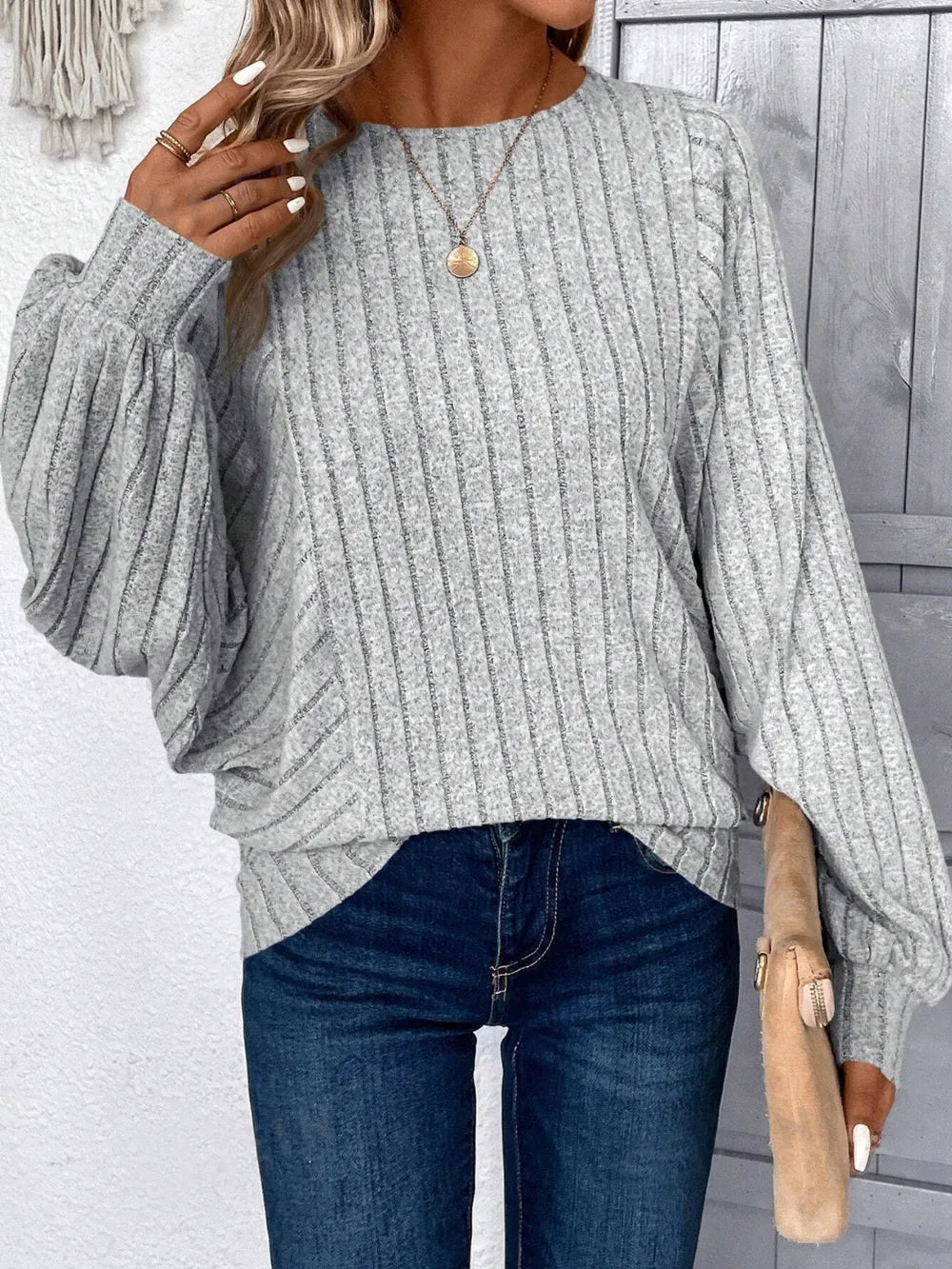Plus Size Round Neck Batwing Sleeve T-Shirt - V.I.P Digital Presence