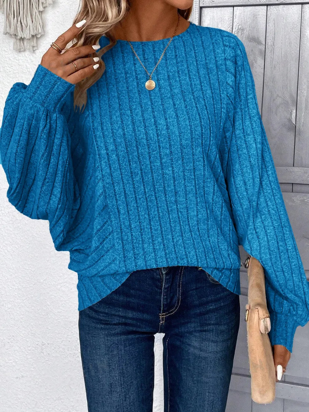 Plus Size Round Neck Batwing Sleeve T-Shirt - V.I.P Digital Presence