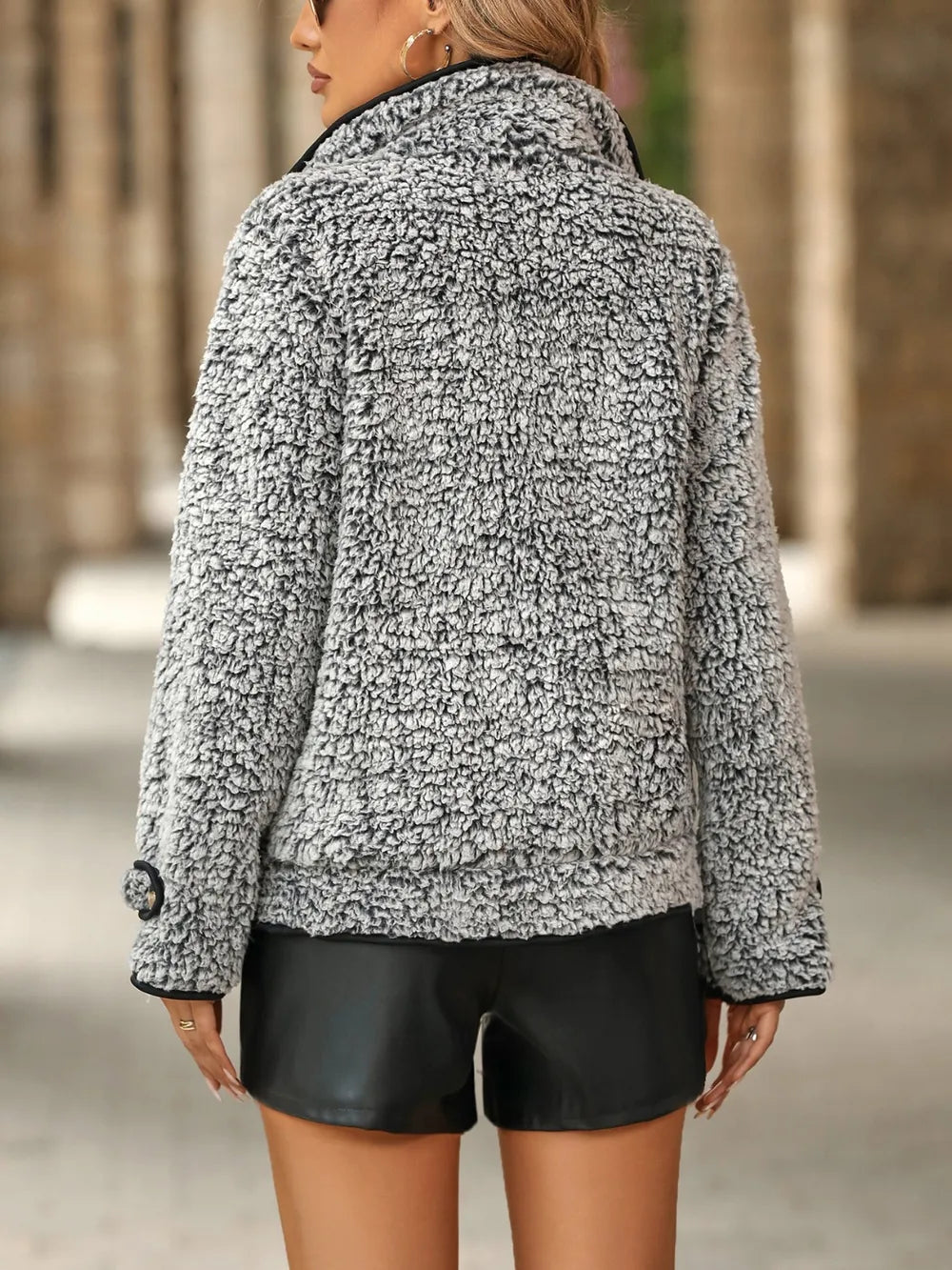 Pocketed Button Up Jacket - V.I.P Digital Presence