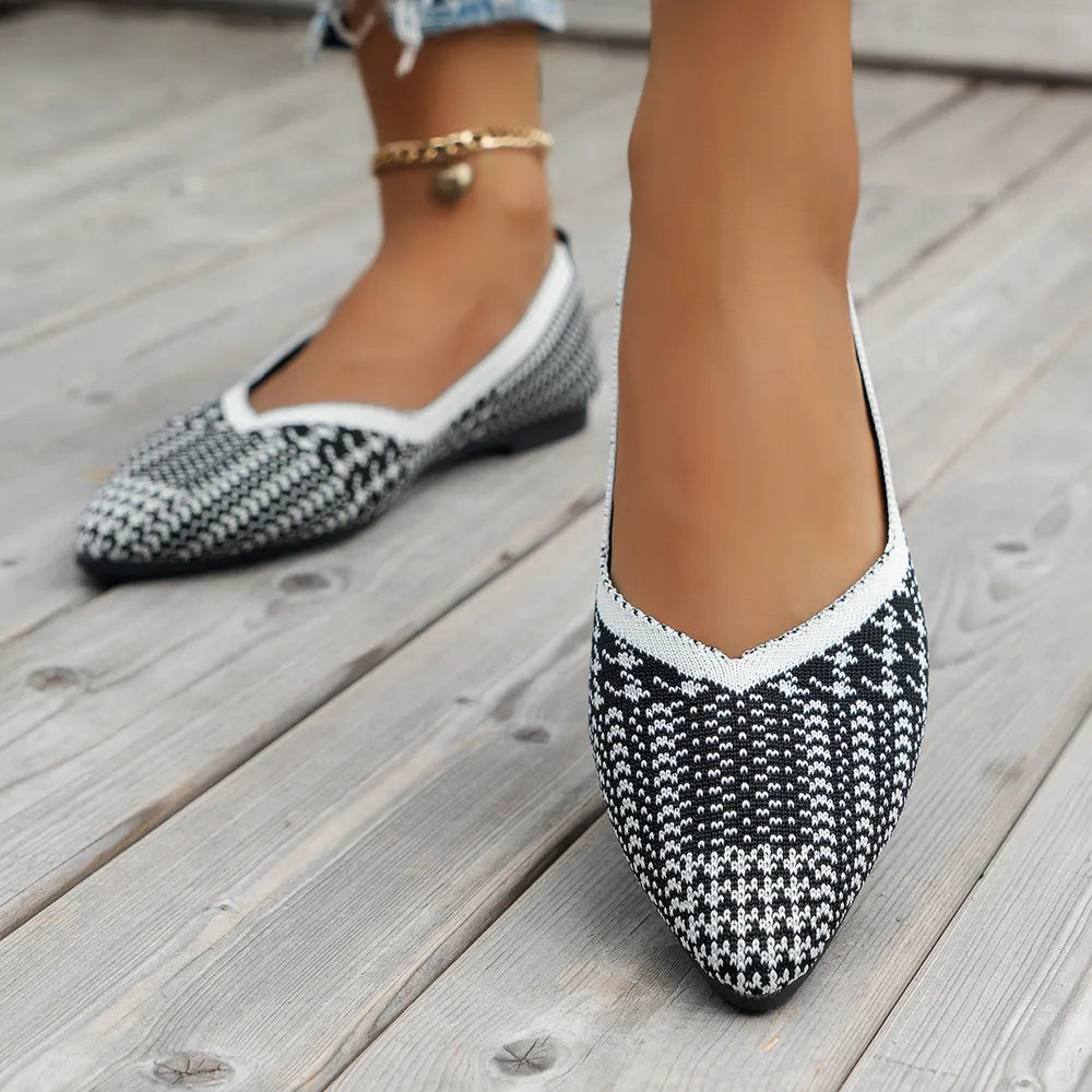 Point Toe Mesh Flat Slip-Ons - V.I.P Digital Presence