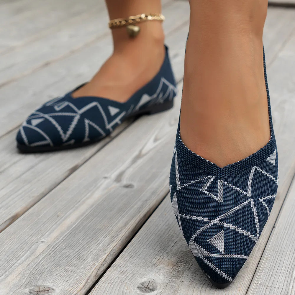 Point Toe Mesh Flat Slip-Ons - V.I.P Digital Presence