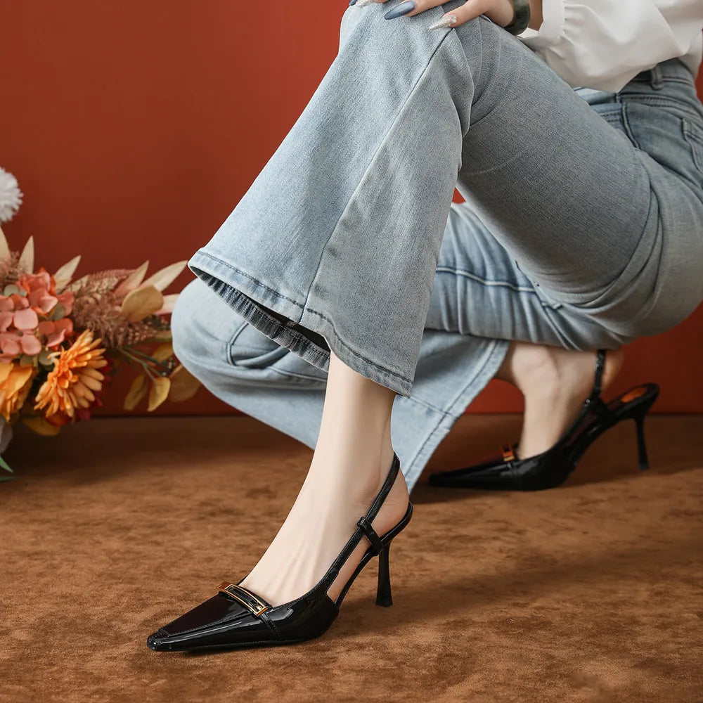 Point Toe Slingback Pumps - V.I.P Digital Presence