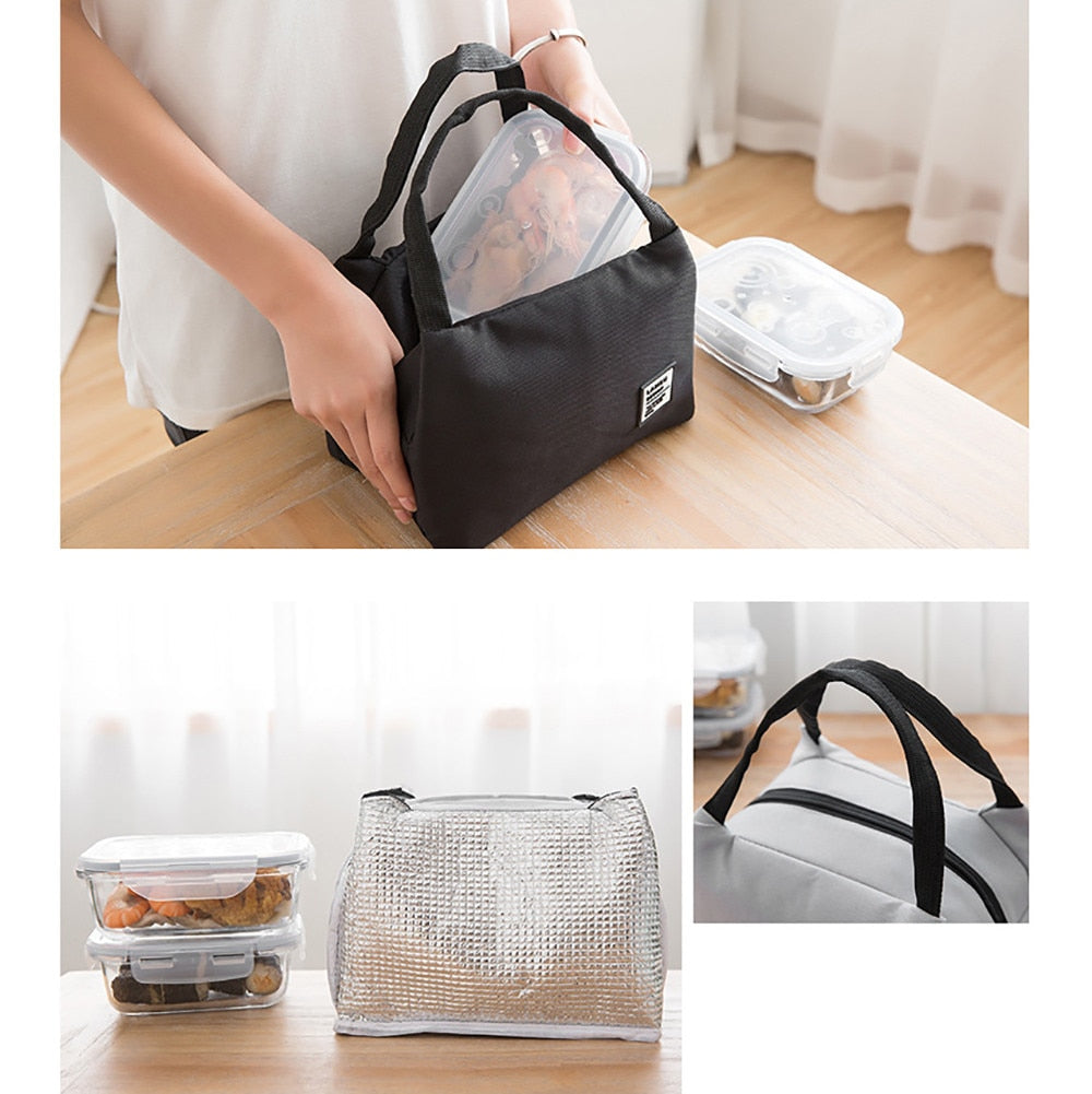Portable Lunch Bag Thermal Insulated Lunch Box Tote Cooler Bag Bento Pouch Lunch Container School Food Storage Bags - V.I.P Digital Presence