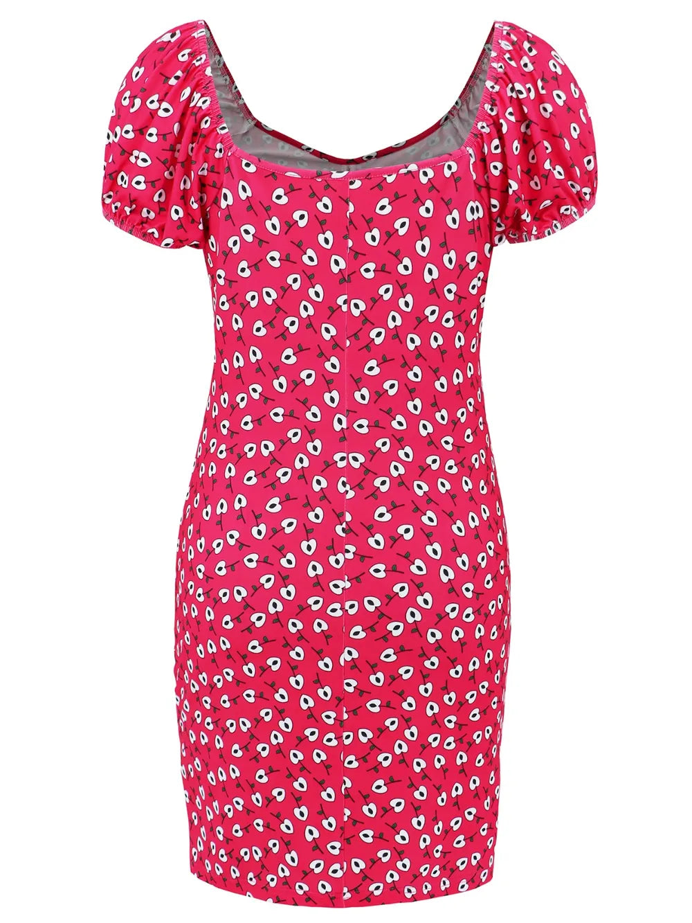 Printed V-Neck Short Sleeve Mini Dress - V.I.P Digital Presence