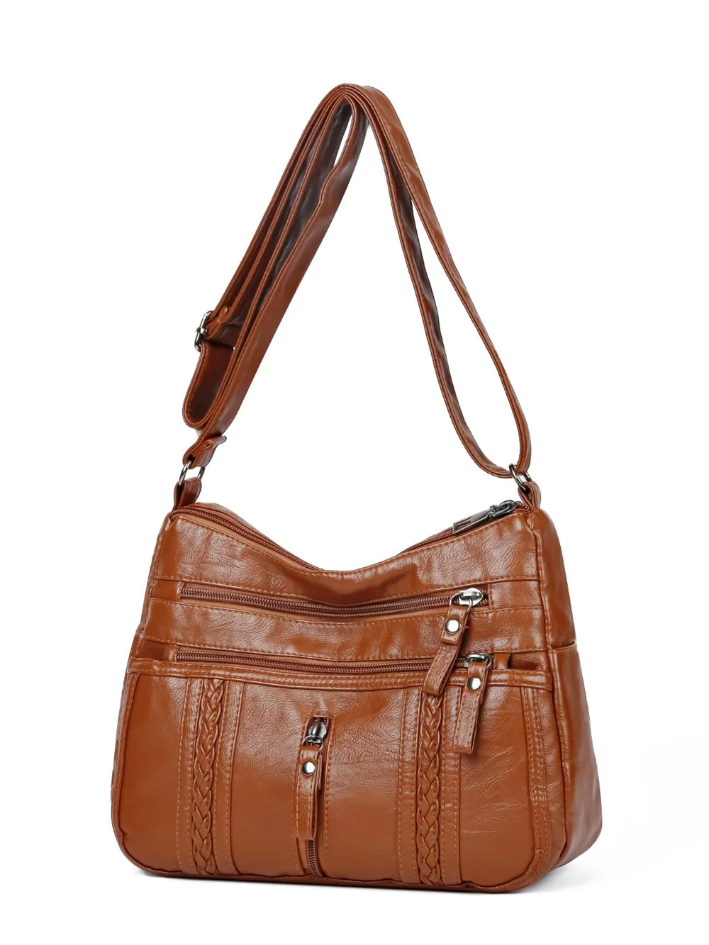 PU Leather Adjustable Strap Shoulder Bag - V.I.P Digital Presence