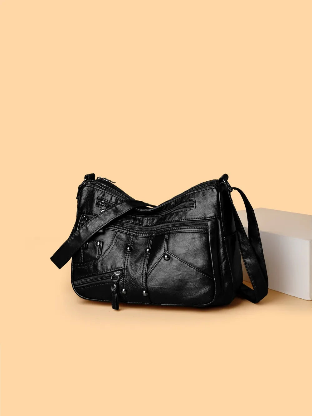 PU Leather Adjustable Strap Shoulder Bag - V.I.P Digital Presence