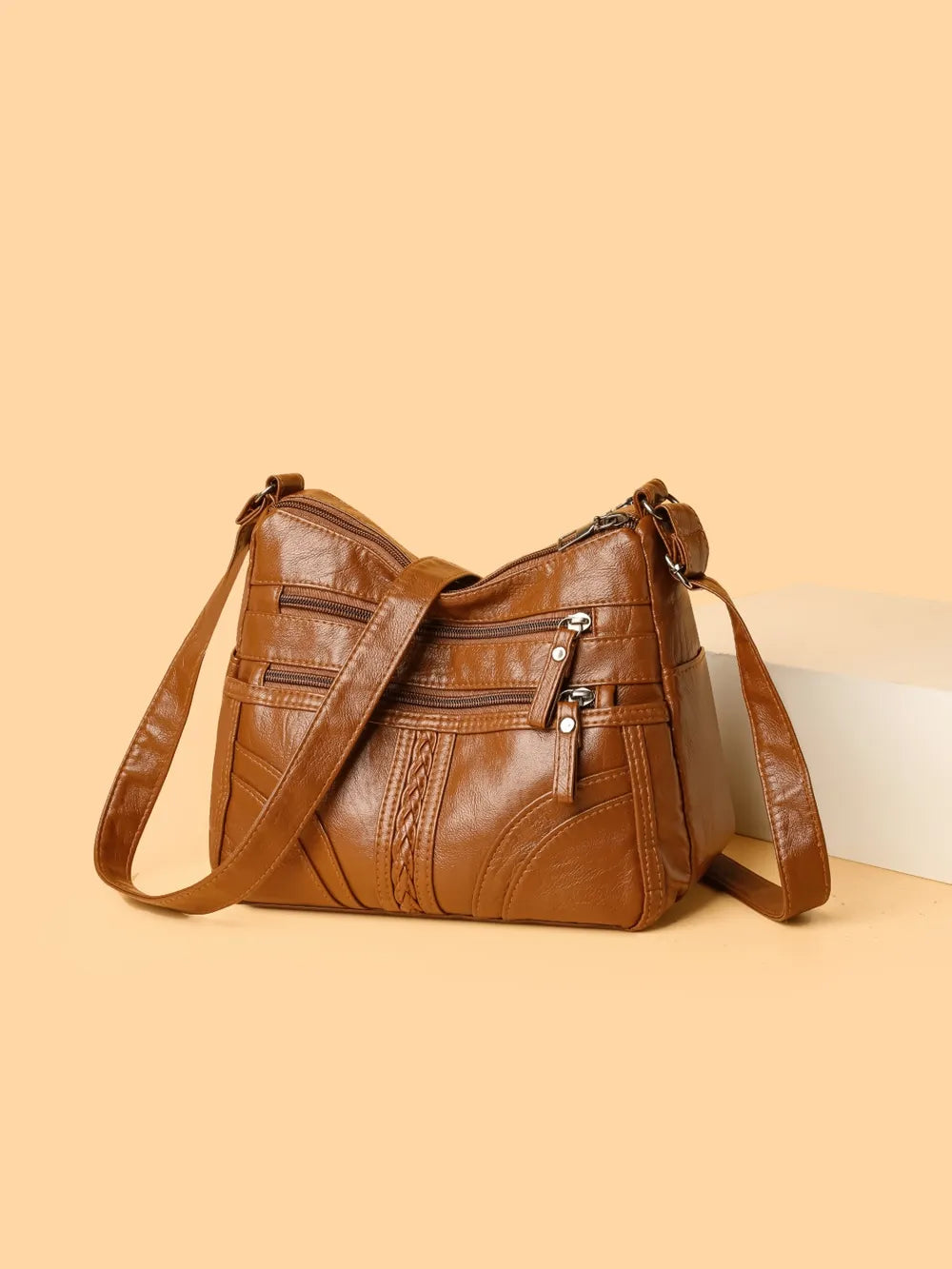 PU Leather Adjustable Strap Shoulder Bag - V.I.P Digital Presence