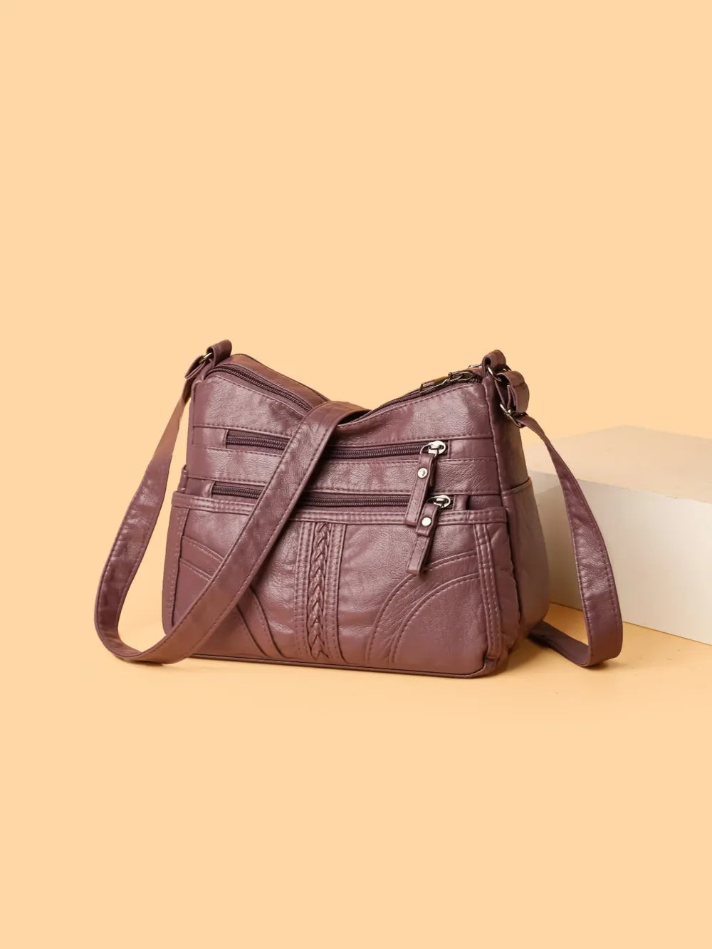 PU Leather Adjustable Strap Shoulder Bag - V.I.P Digital Presence